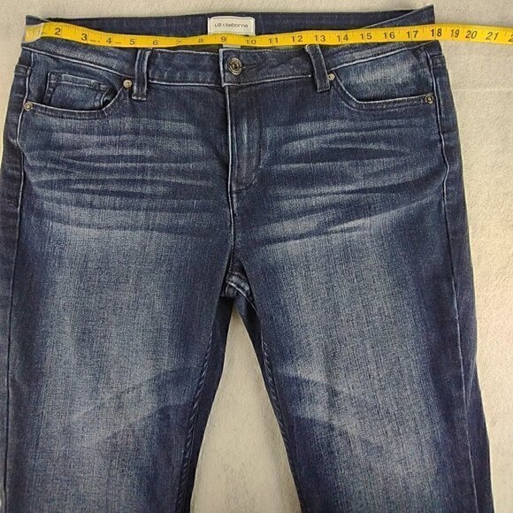Liz Claiborne City Women's Cotton Blend Straight Leg Blue Jeans Size 12 - Picture 5 of 11